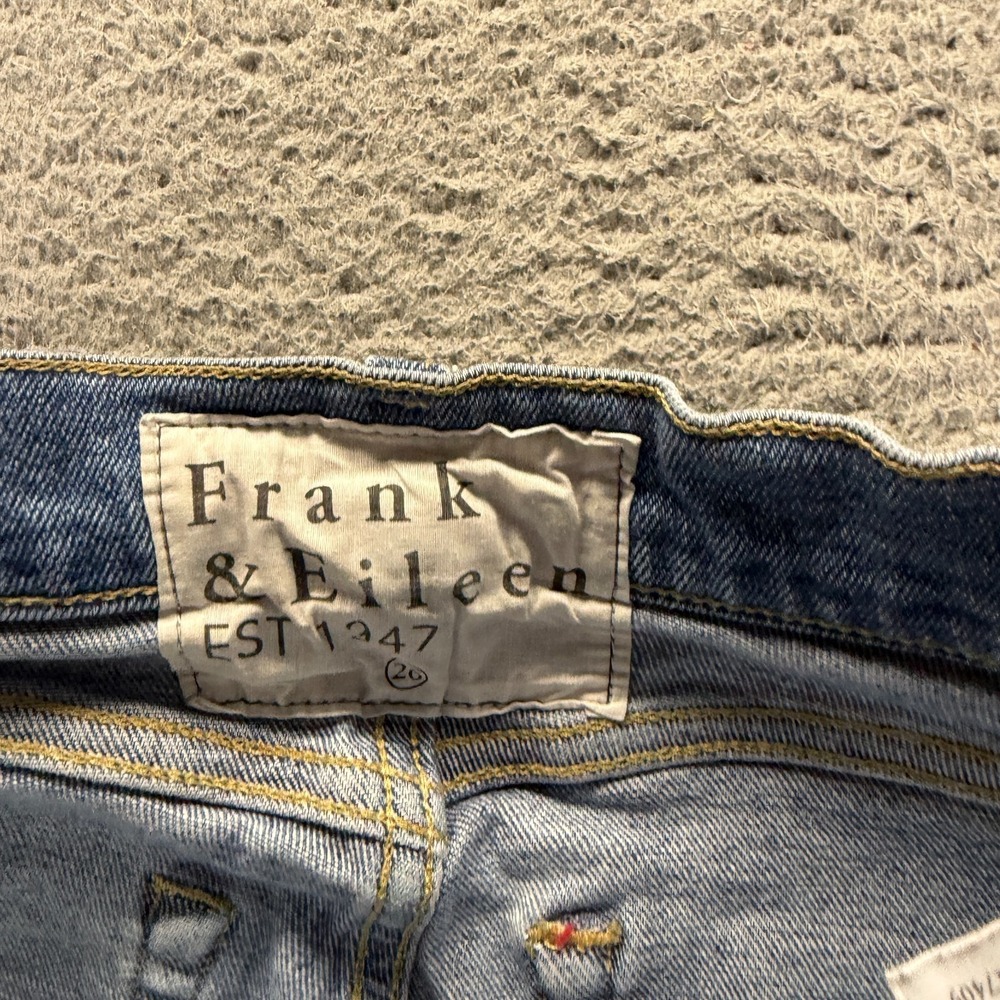 Frank & Eileen Cork Jeans Women 26x26 Blue Cotton Denim Straight Raw-Hem Stretch - Picture 3 of 12